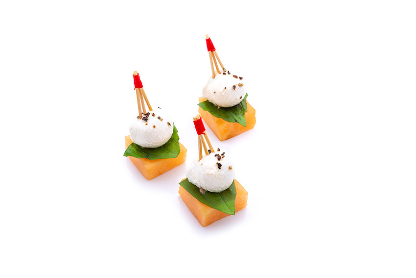 Melon mozza basilic
