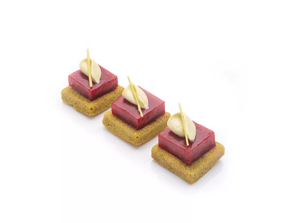 Carré framboise matcha
