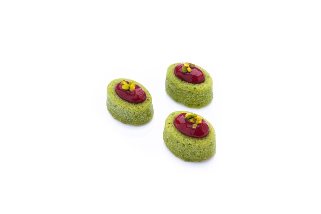 Financier pistache fruits rouges