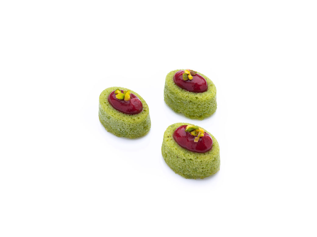 Financier pistache fruits rouges
