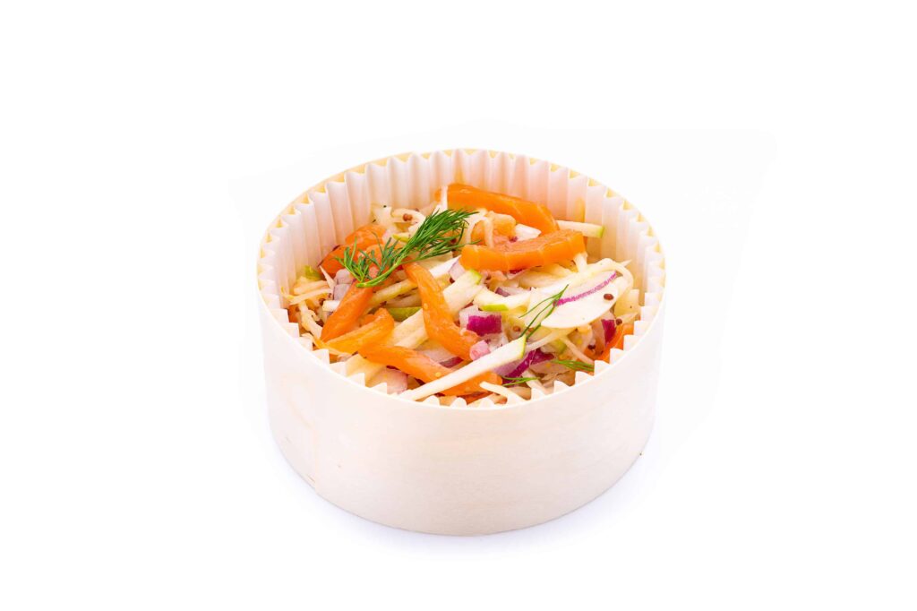 SALADE DE CHOUX MARINÉS & SAUMON GRAVLAX