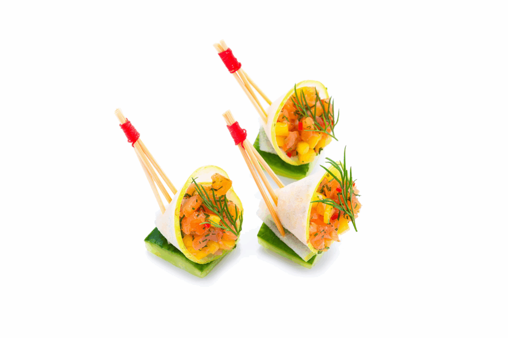 cone pomme saumon