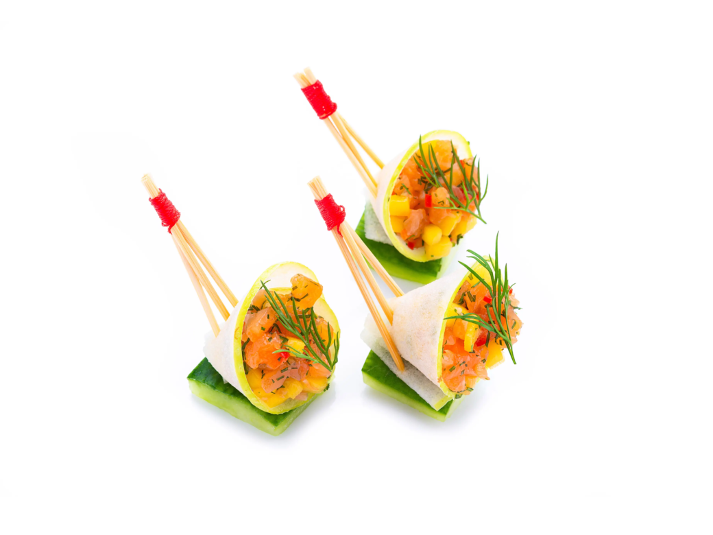 cone pomme saumon
