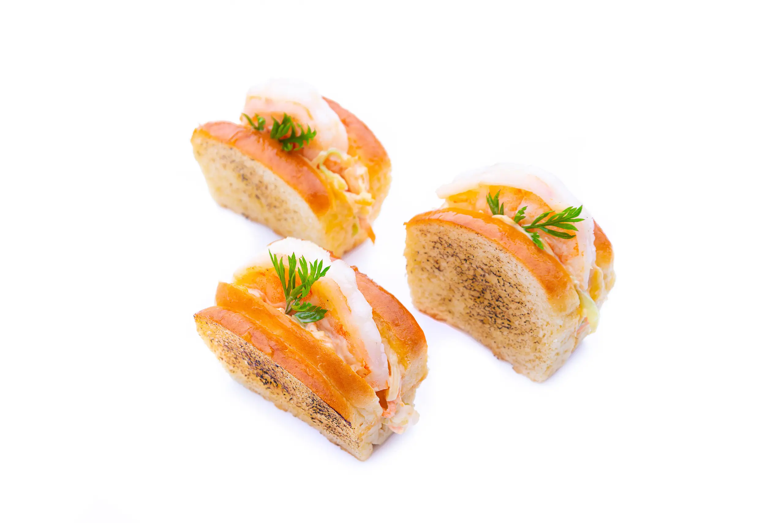 Gambas en Roll Brioché et Aneth